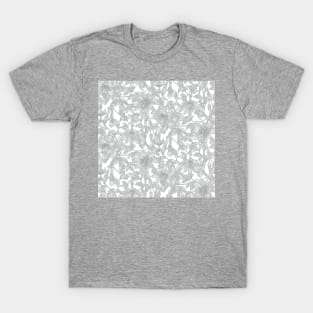 Gray Passion Fruit Flowers T-Shirt